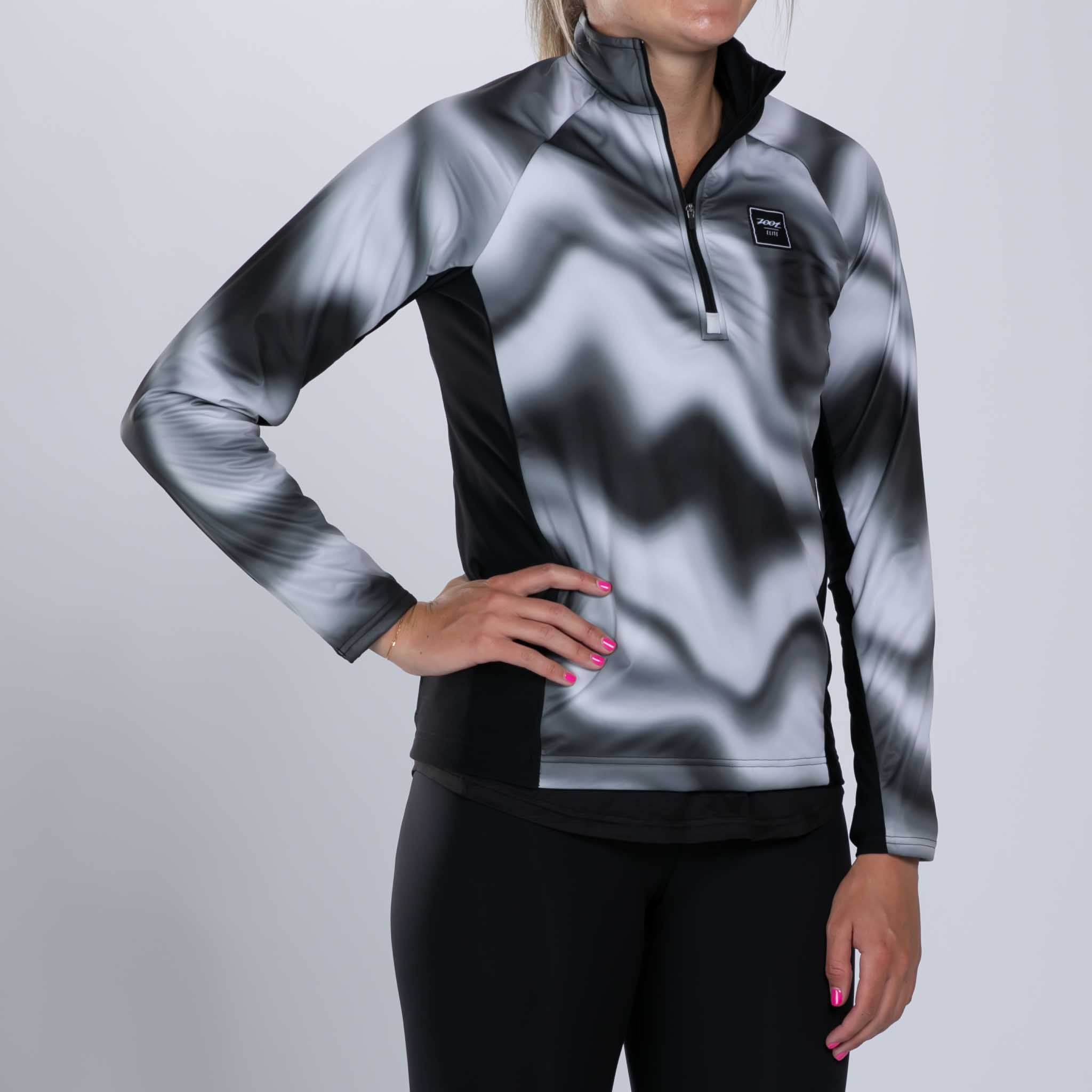 Zoot Sports RUN OUTERWEAR Women's Elite Thermo Shield 1/2 Zip - Blur