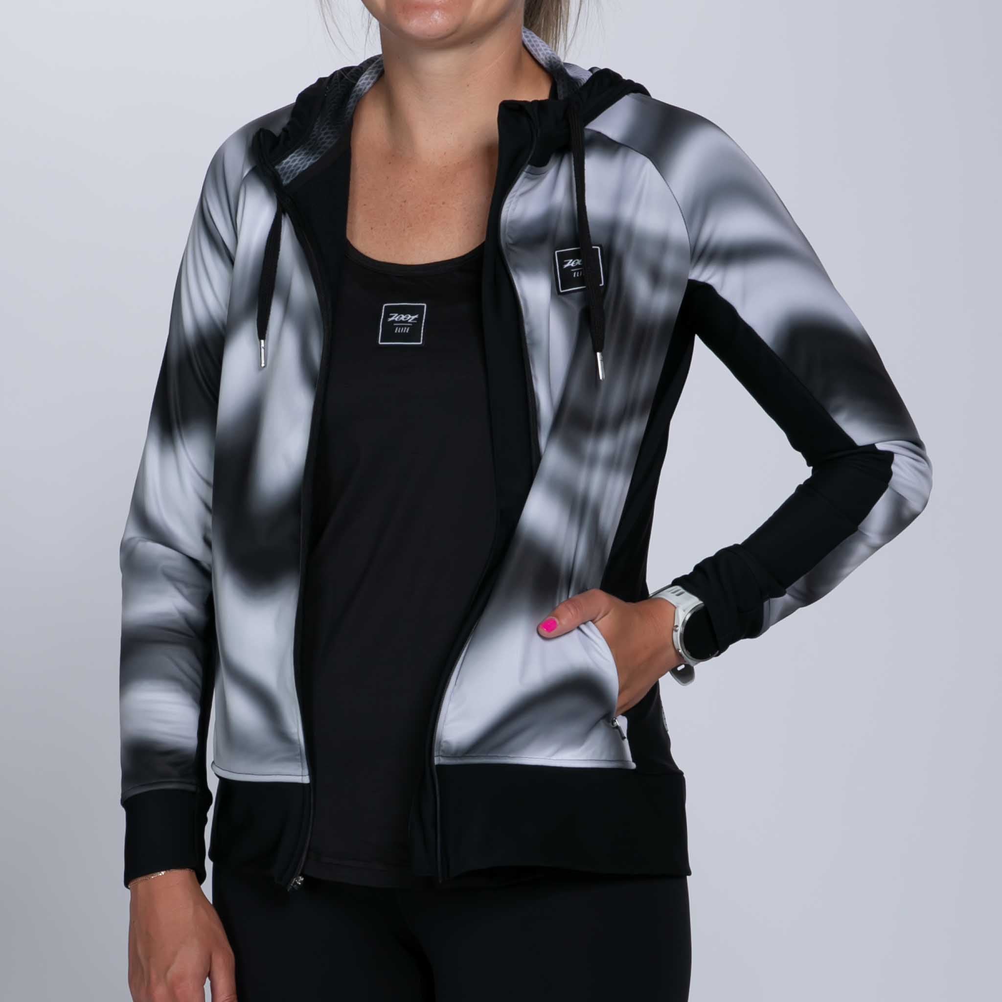 Zoot Sports RUN OUTERWEAR Women's Elite Thermo Shield Hoodie - Blur