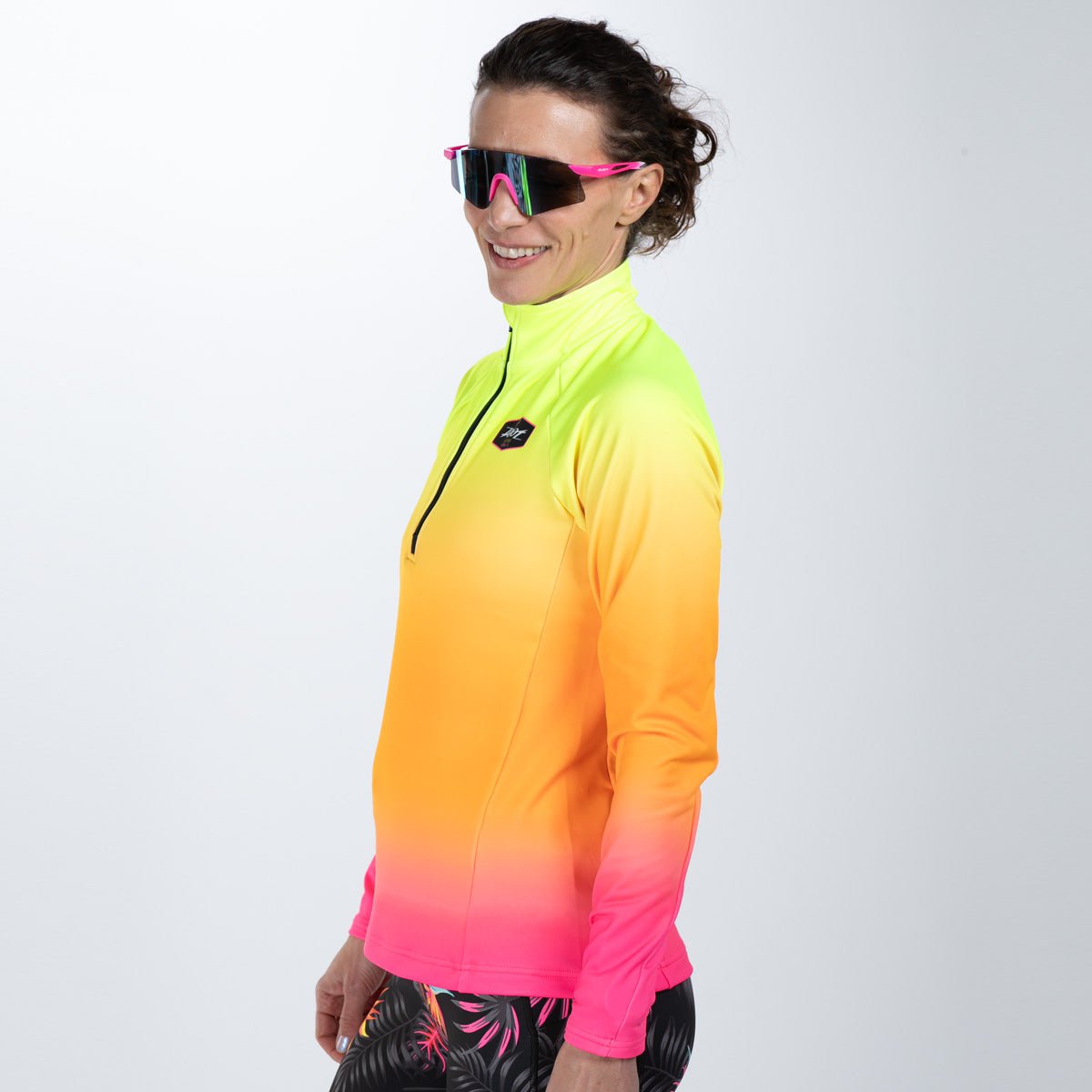 Zoot Sports RUN OUTERWEAR Women's Ltd Run Thermal 1/2 Zip - Tropical Magic