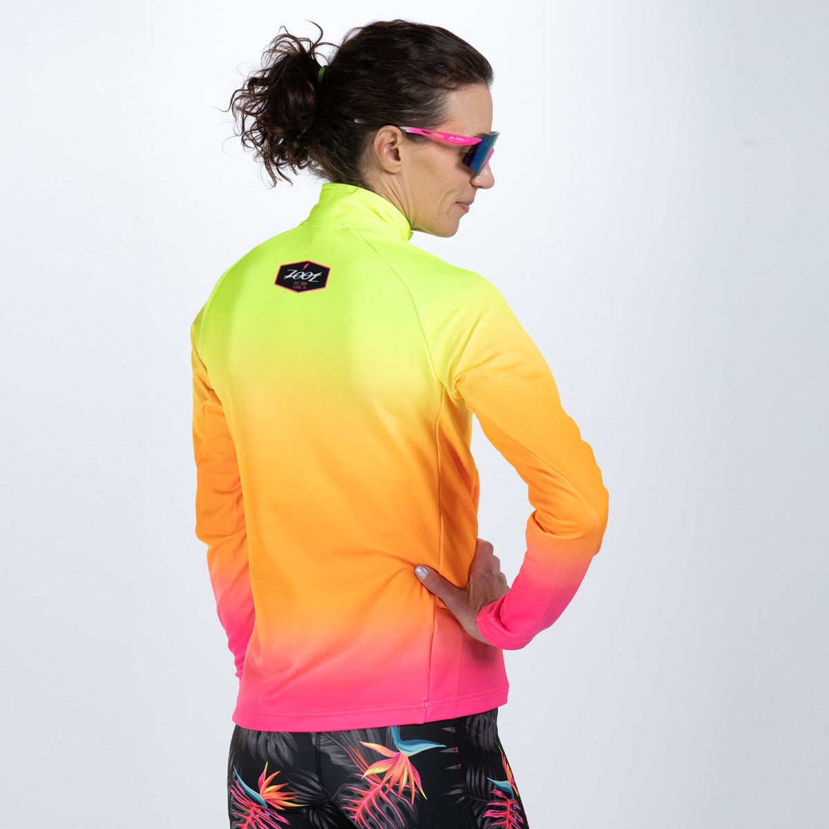 Zoot Sports RUN OUTERWEAR Women's Ltd Run Thermal 1/2 Zip - Tropical Magic