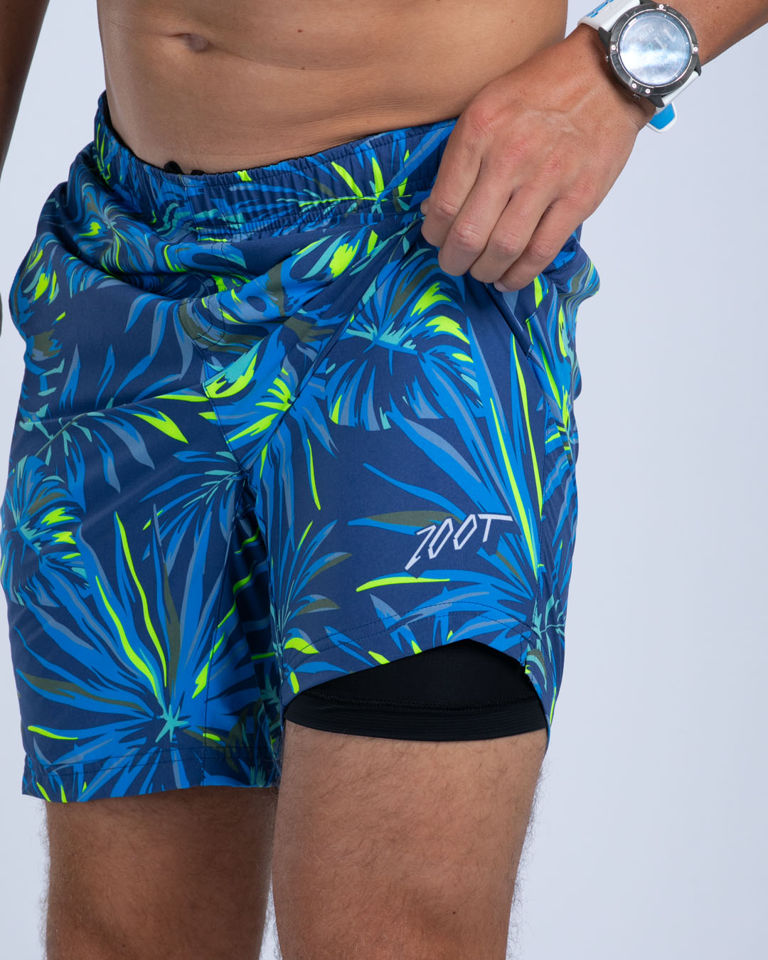 Zoot Sports RUN SHORTS 2-1 BOXER BRIEF Men's Ltd Run 8" 2-in-1 Short - Island Original