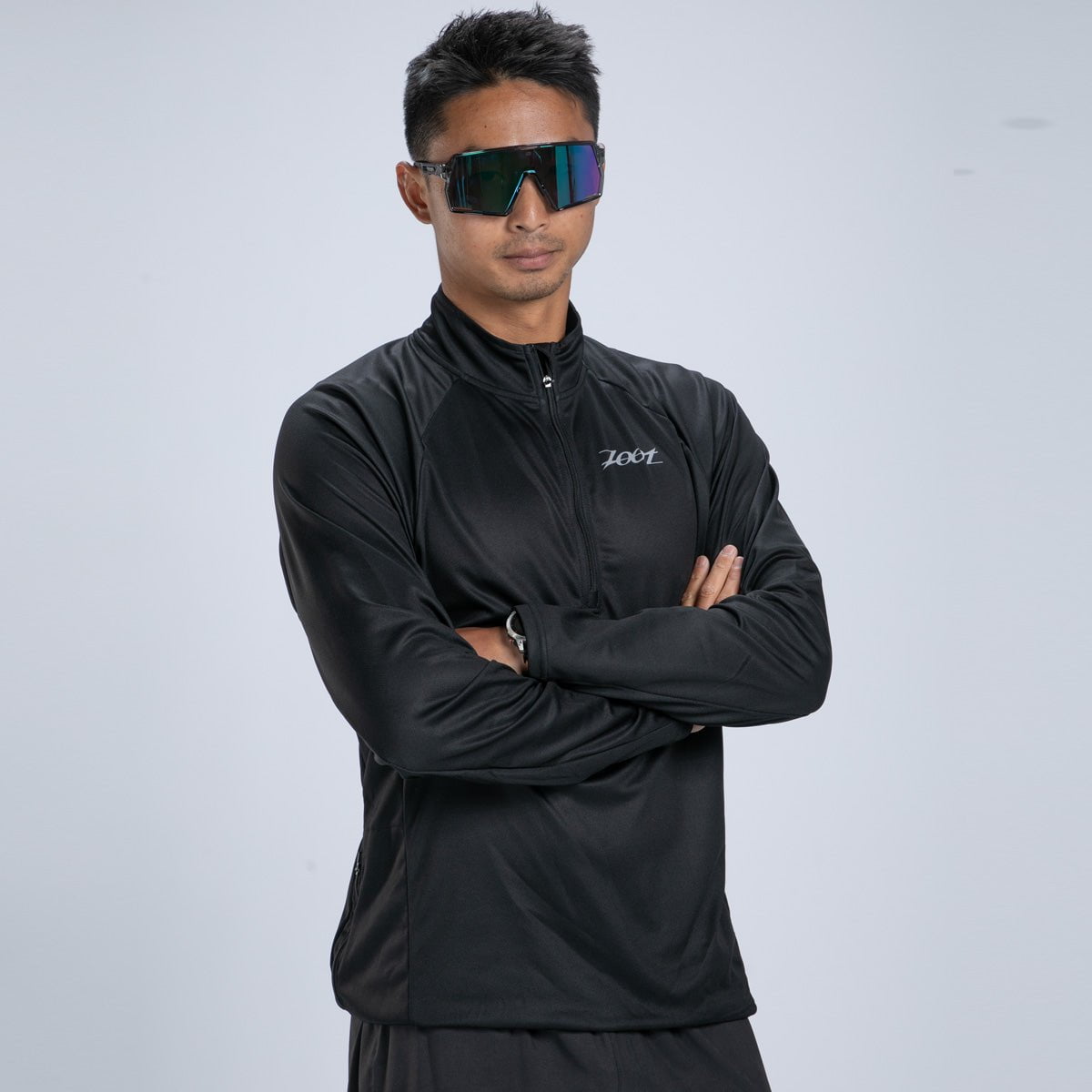 Zoot Sports RUN TOPS Men's Core Run 1/2 Zip - Jet Black