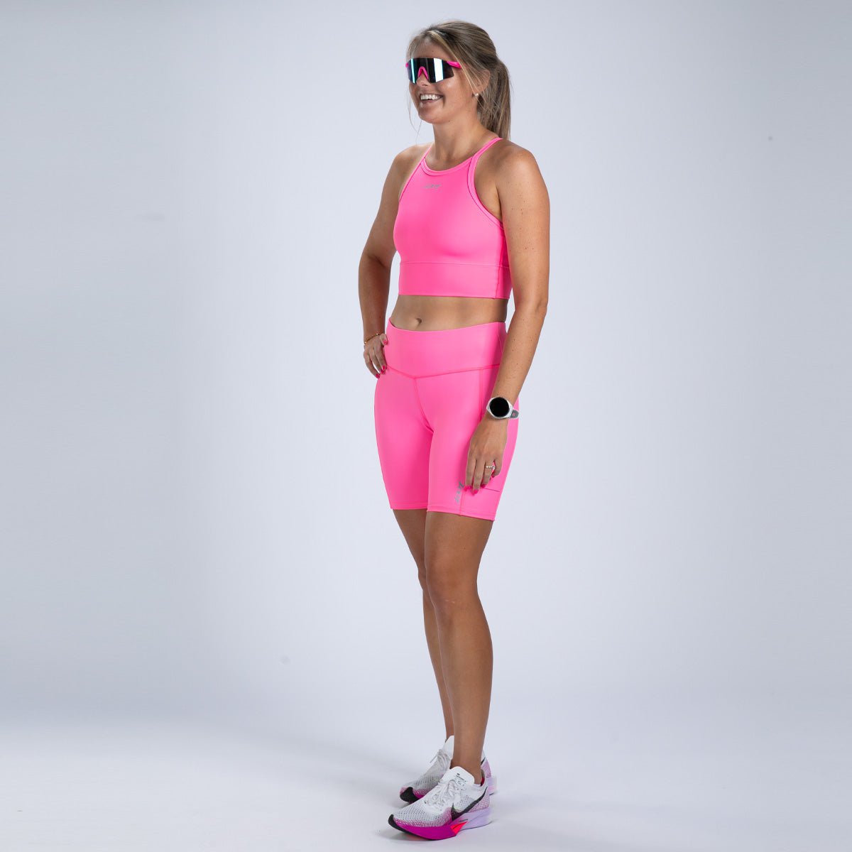 Zoot Sports RUN TOPS Women's Core Run Crop - Bright Pink