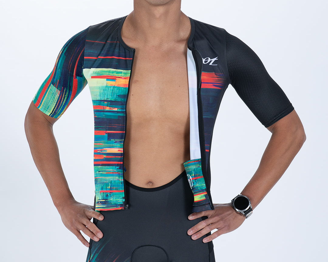 Zoot Sports TRI AERO RACESUITS Men's Ltd Tri Aero Fz Racesuit - Glitch