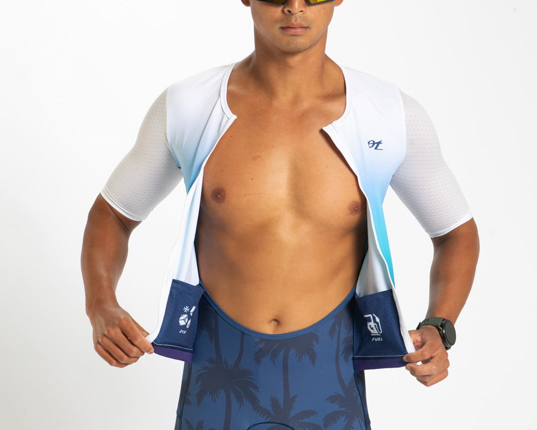 Zoot Sports TRI AERO RACESUITS Men's Ltd Tri Aero Fz Racesuit - Paradise