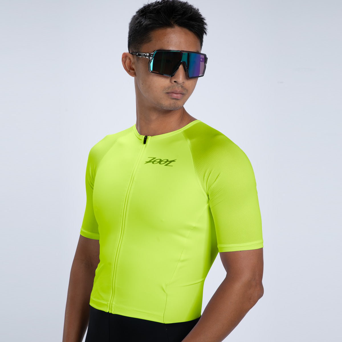 Zoot Sports TRI RACESUITS Men's Core Tri Aero FZ Racesuit - Hyper Yellow