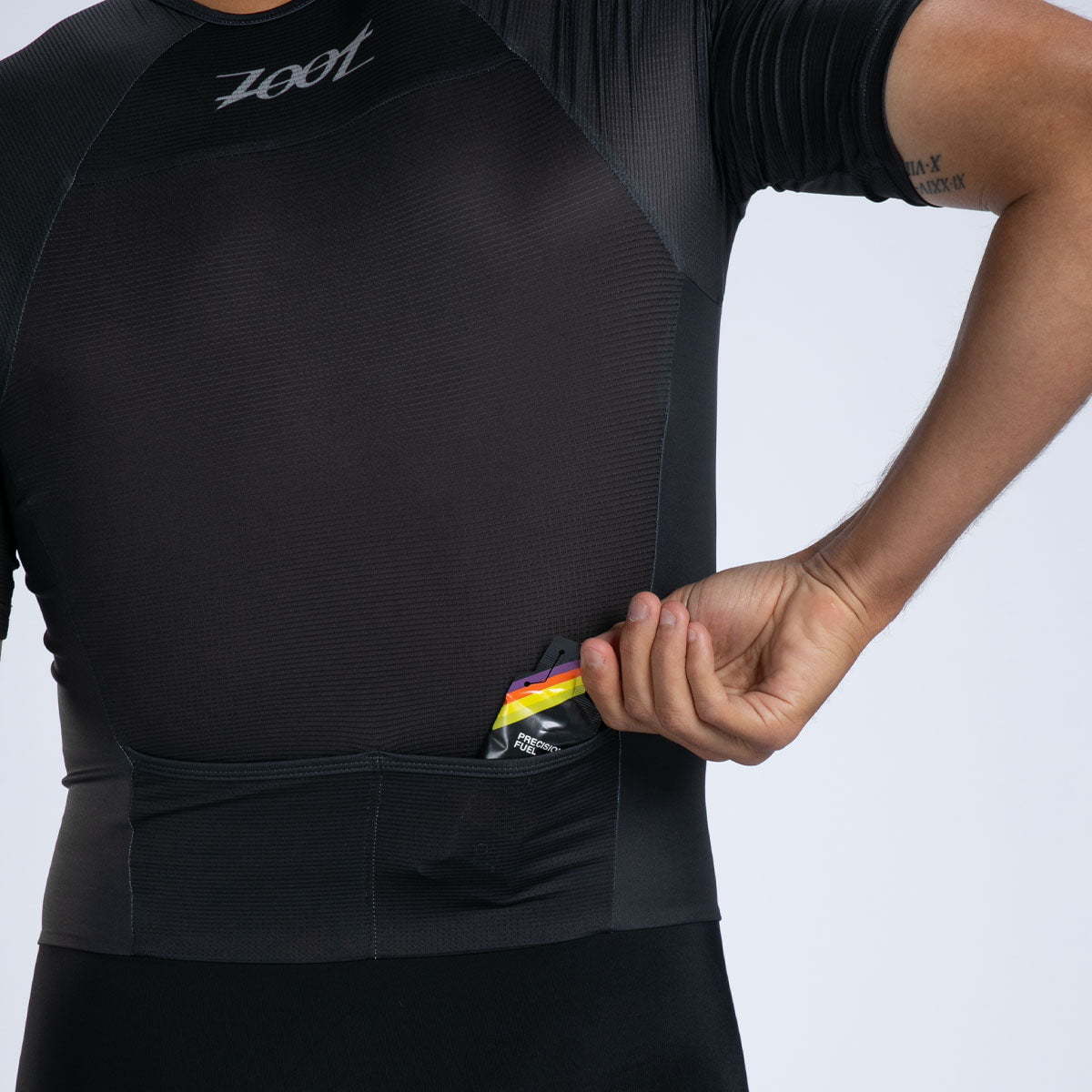 Zoot Sports TRI RACESUITS Men's Core Tri Aero Fz Racesuit - Jet Black