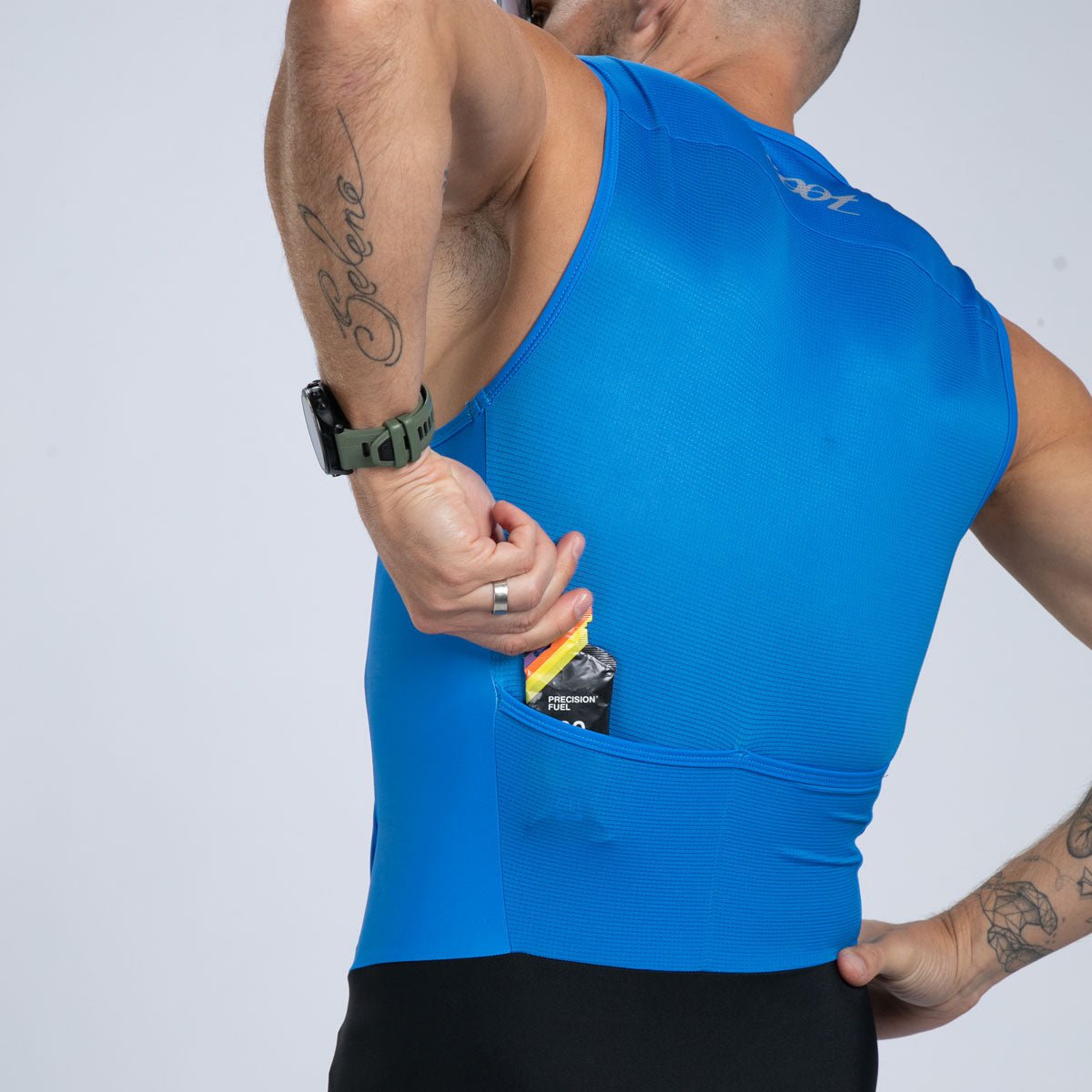 Zoot Sports TRI RACESUITS Men's Core Tri Slvs Fz Racesuit - Ocean Blue