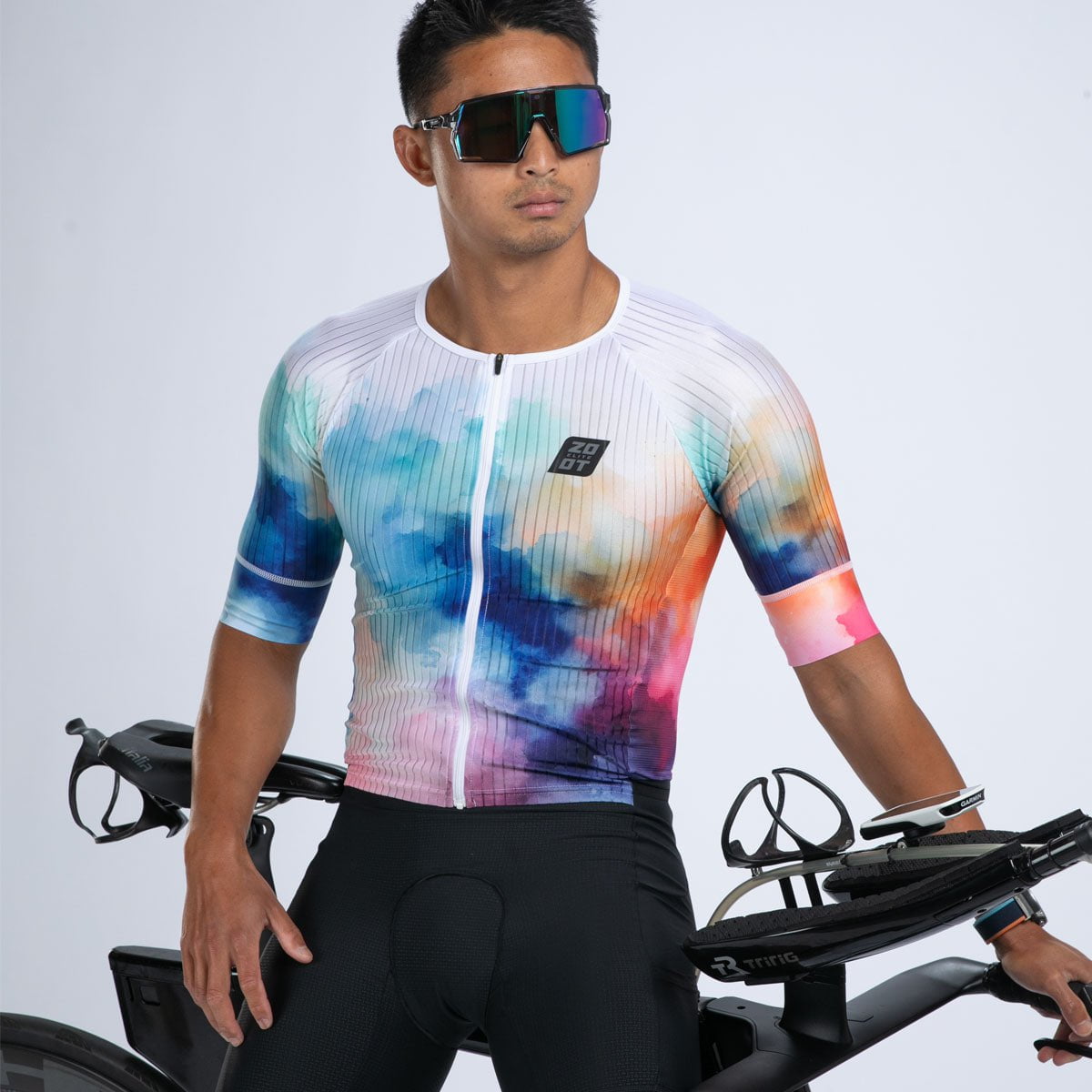 Zoot Sports TRI RACESUITS Men's Elite Tri Aero Fz Racesuit - Chromoflow