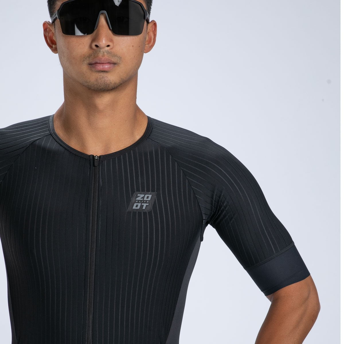 Zoot Sports TRI RACESUITS Men's Elite Tri Aero Fz Racesuit - Jet Black