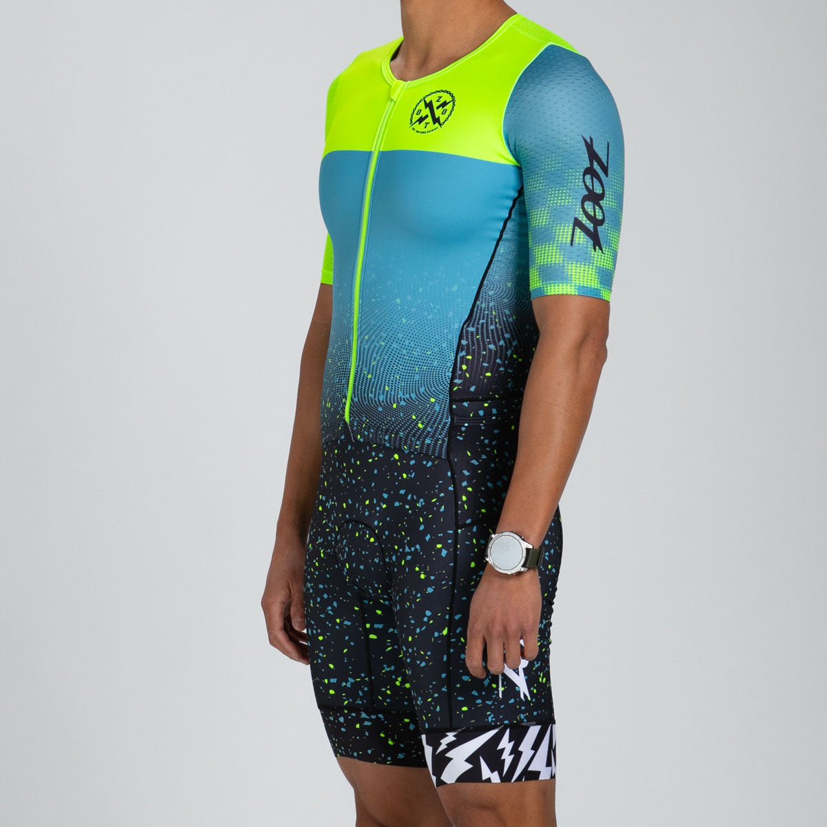 Zoot Sports TRI RACESUITS Men's Ltd Tri Aero Fz Racesuit - Electric