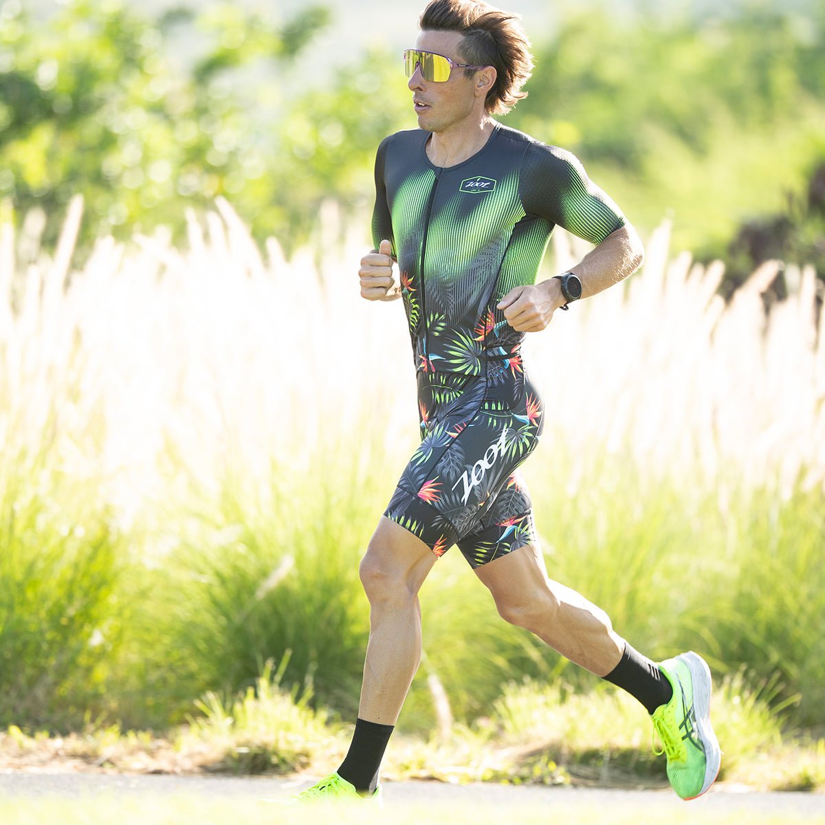 Zoot Sports TRI RACESUITS Men's Ltd Tri Aero Fz Racesuit - Tropical Magic