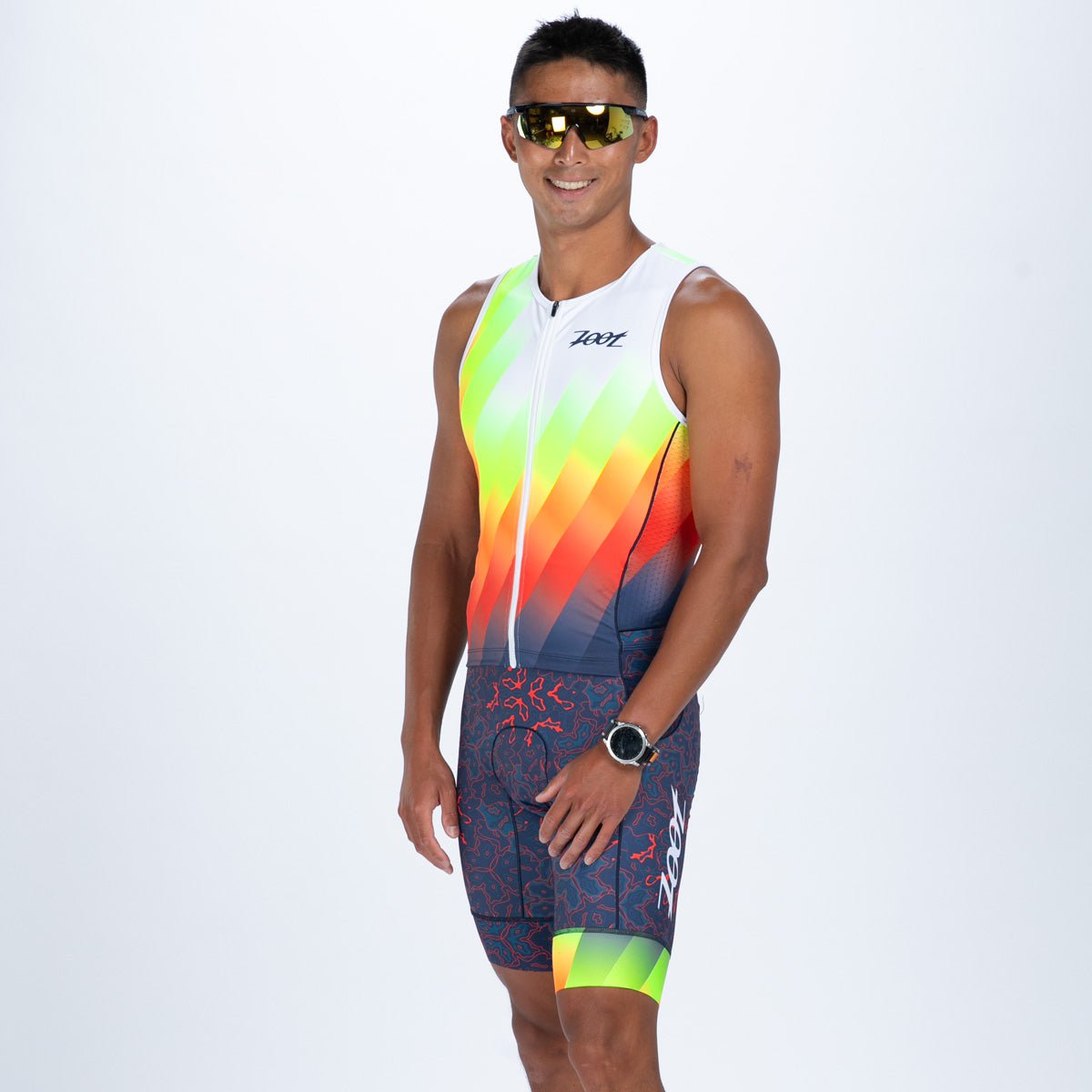 Zoot Sports TRI RACESUITS Men's Ltd Tri Aero Slvs Fz Racesuit - Costa Del Sol