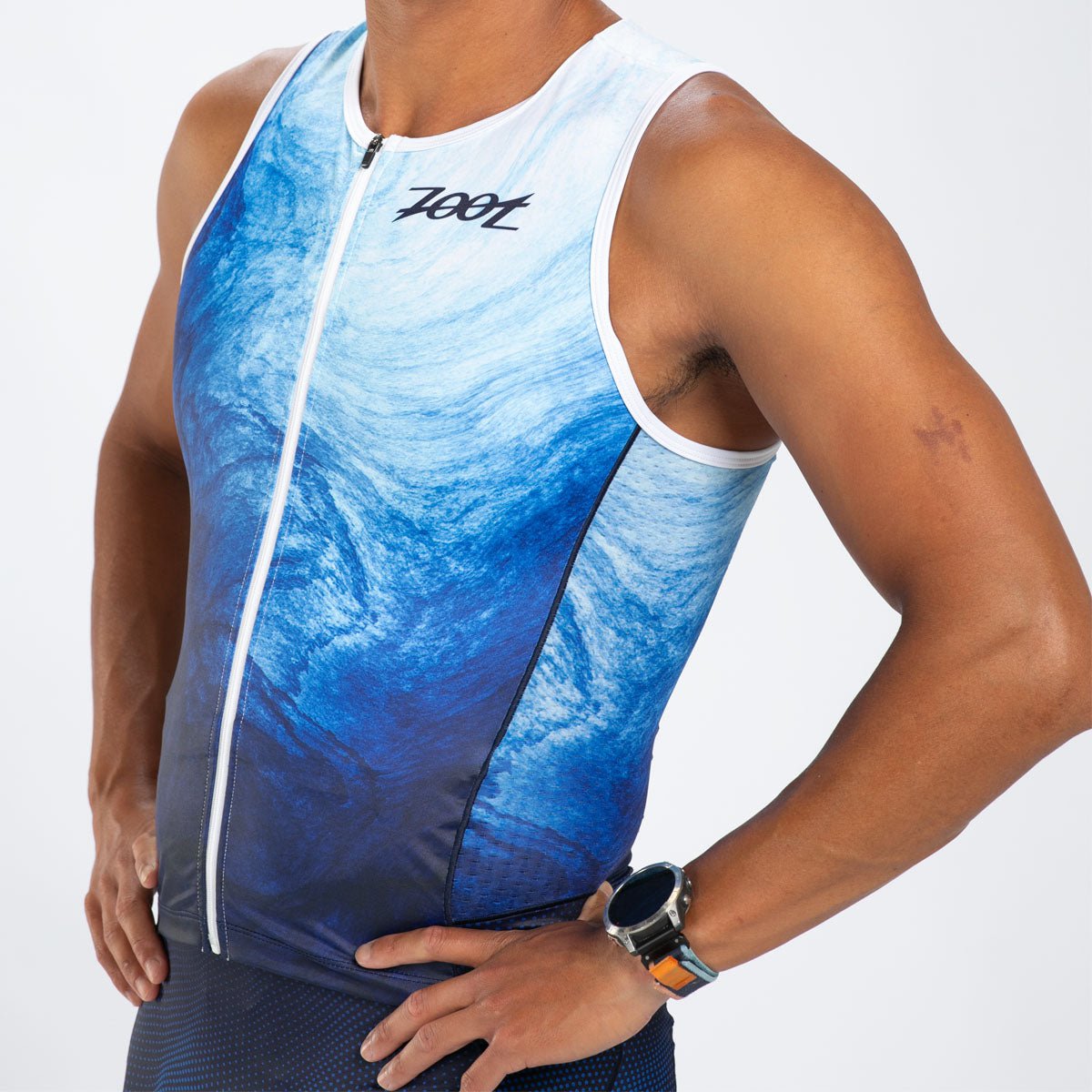 Zoot Sports TRI RACESUITS Men's Ltd Tri Aero Slvs Fz Racesuit - La Plage