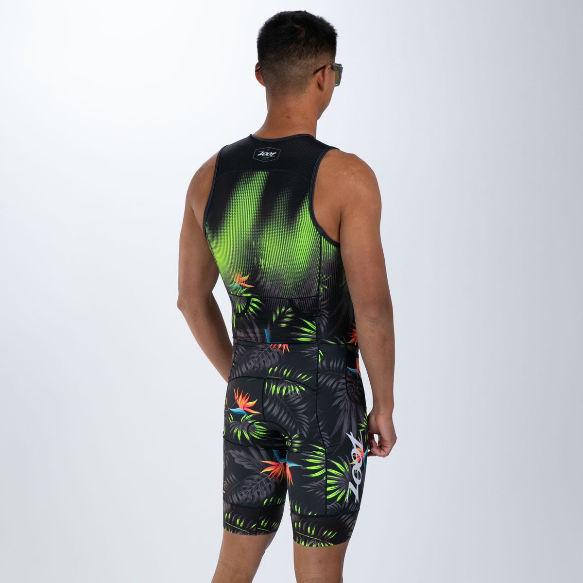 Zoot Sports TRI RACESUITS Men's Ltd Tri Aero Slvs Fz Racesuit - Tropical Magic
