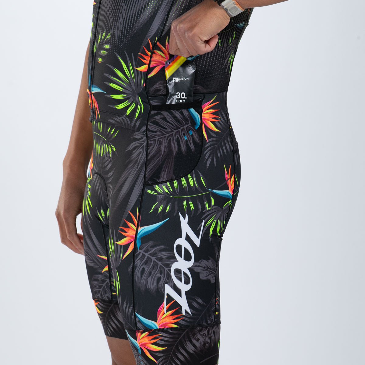 Zoot Sports TRI RACESUITS Men's Ltd Tri Aero Slvs Fz Racesuit - Tropical Magic