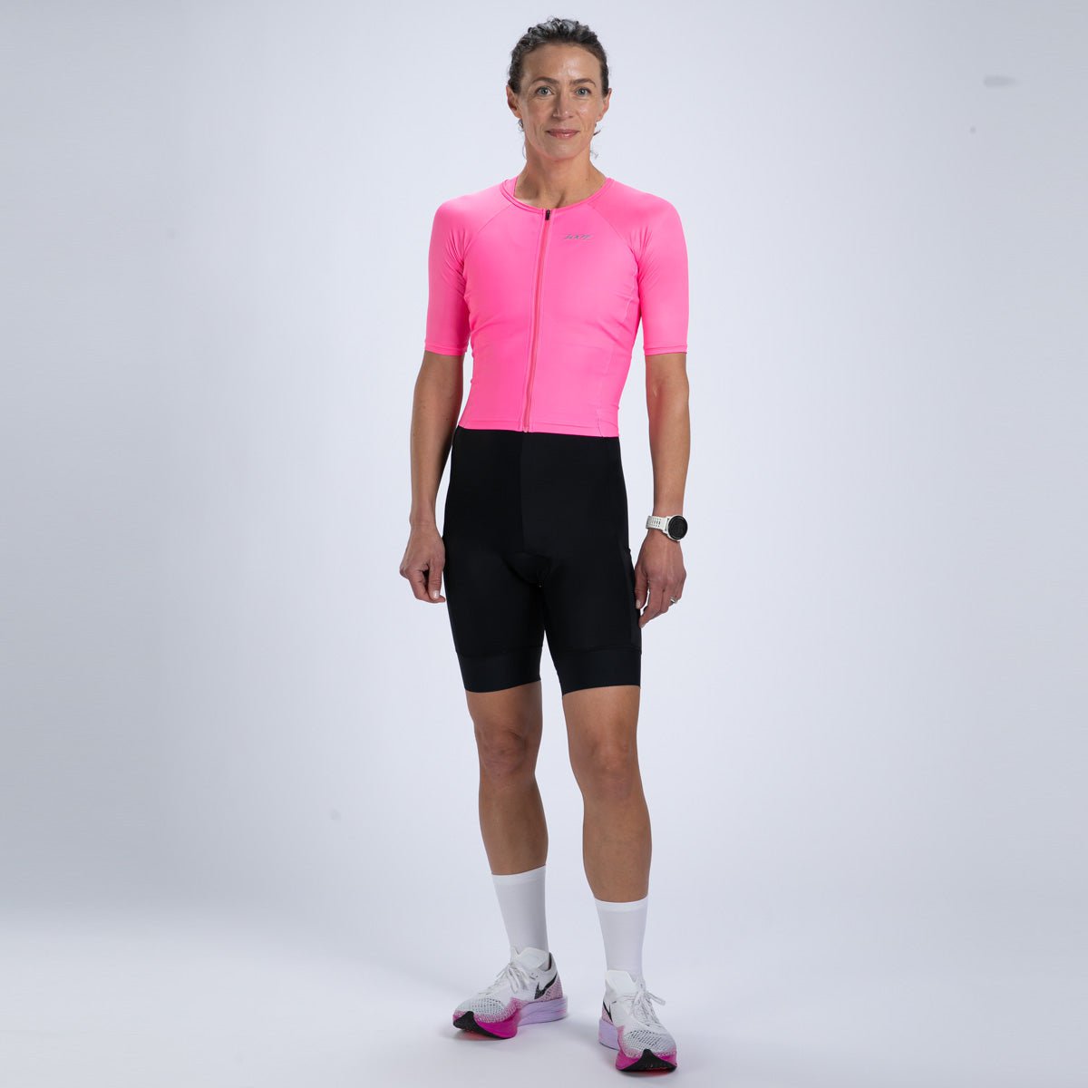Zoot Sports TRI RACESUITS Women's Core Tri Aero Fz Racesuit - Bright Pink