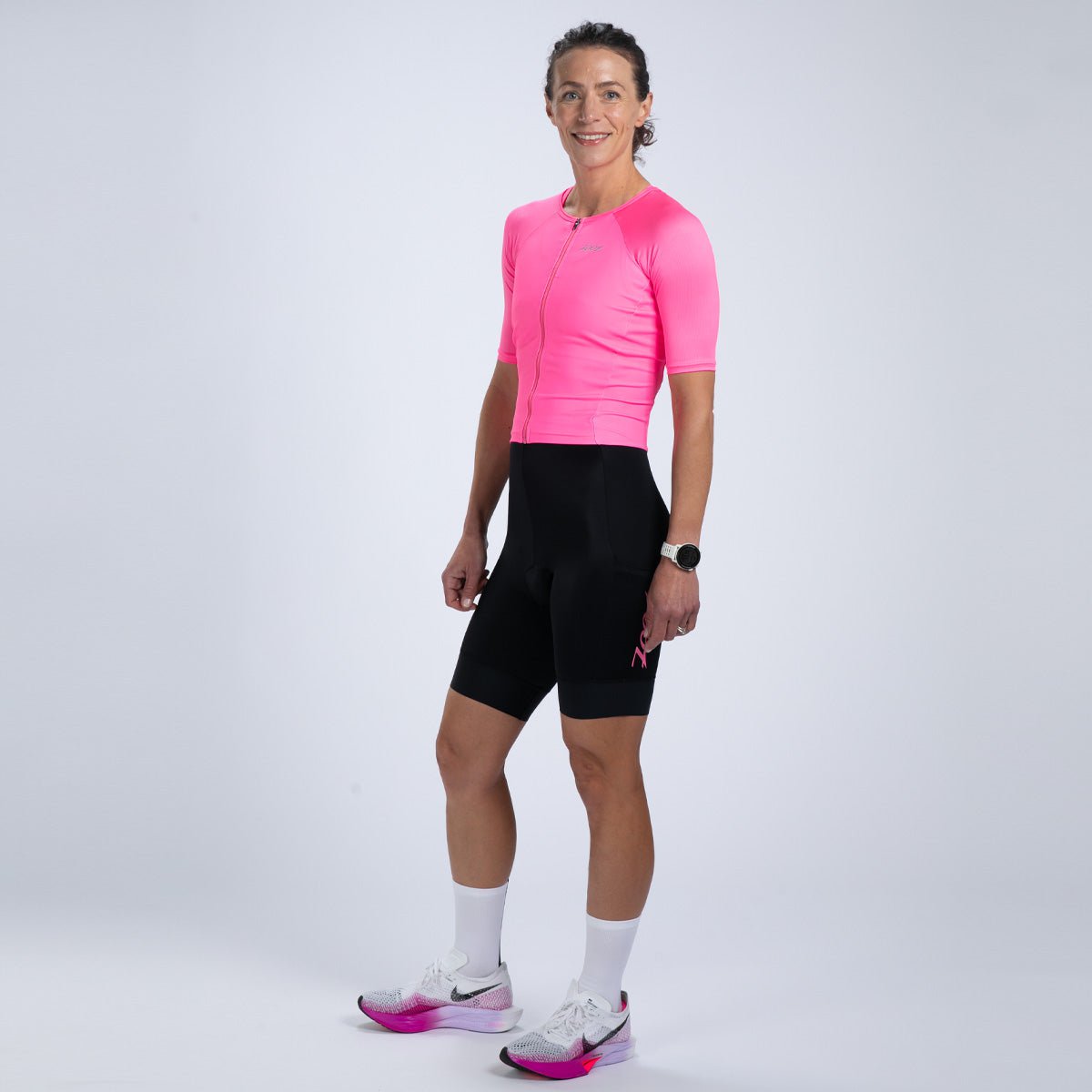 Zoot Sports TRI RACESUITS Women's Core Tri Aero Fz Racesuit - Bright Pink