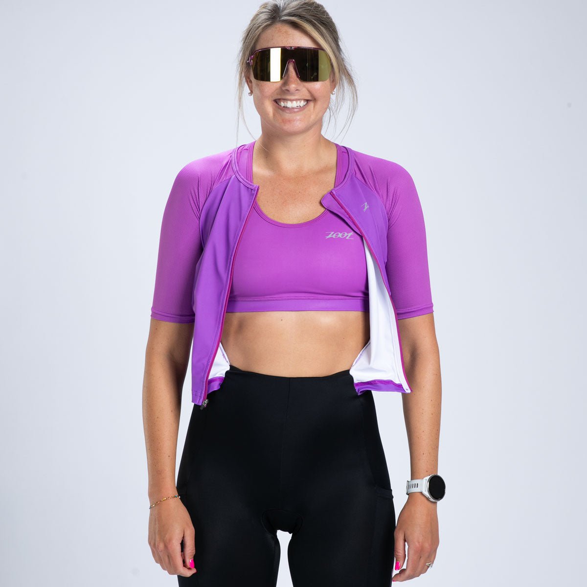 Zoot Sports TRI RACESUITS Women's Core Tri Aero Fz Racesuit - Deep Purple