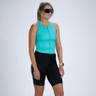 Zoot Sports TRI RACESUITS Women's Core Tri Slvs Fz Racesuit - Aqua Blue