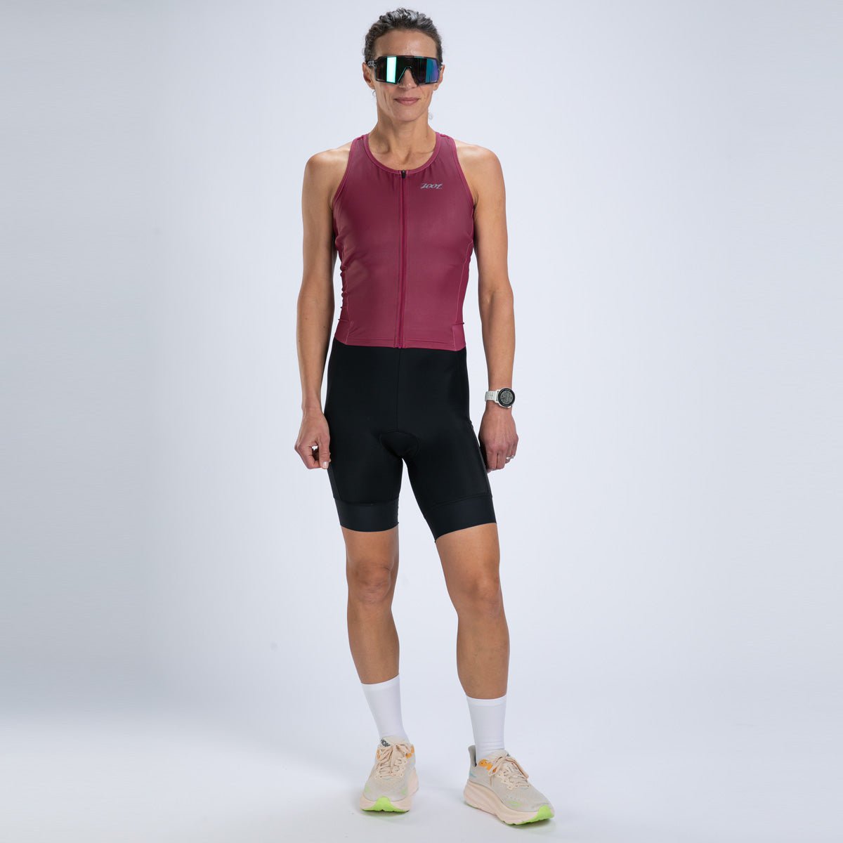 Zoot Sports TRI RACESUITS Women's Core Tri Slvs Fz Racesuit - Plum