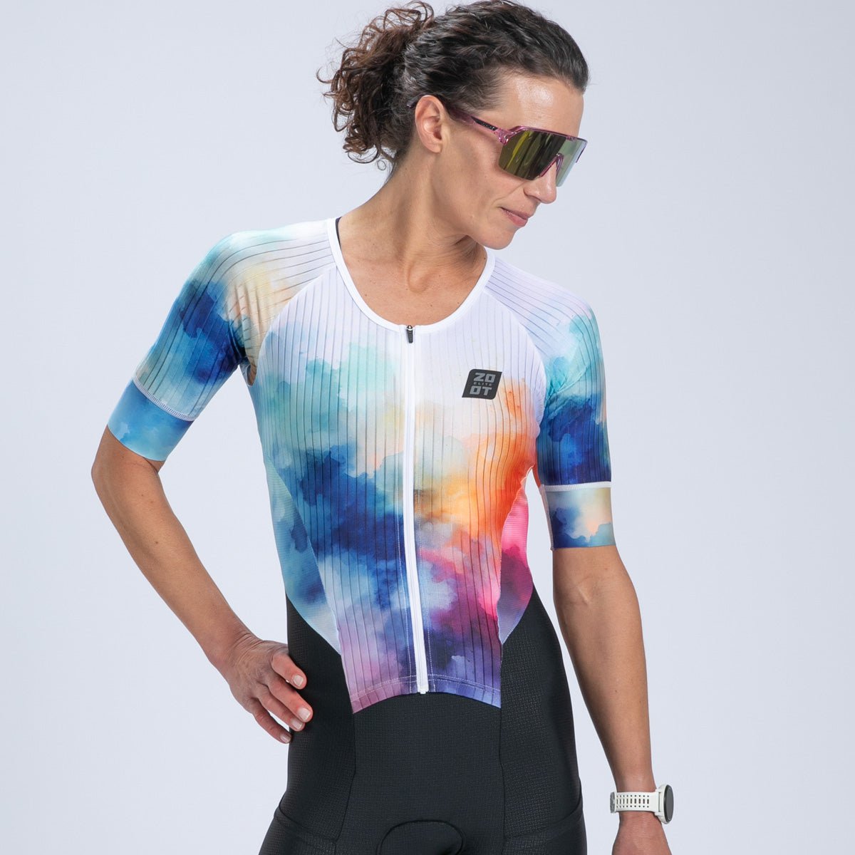 Zoot Sports TRI RACESUITS Women's Elite Tri Aero Fz Racesuit - Chromoflow