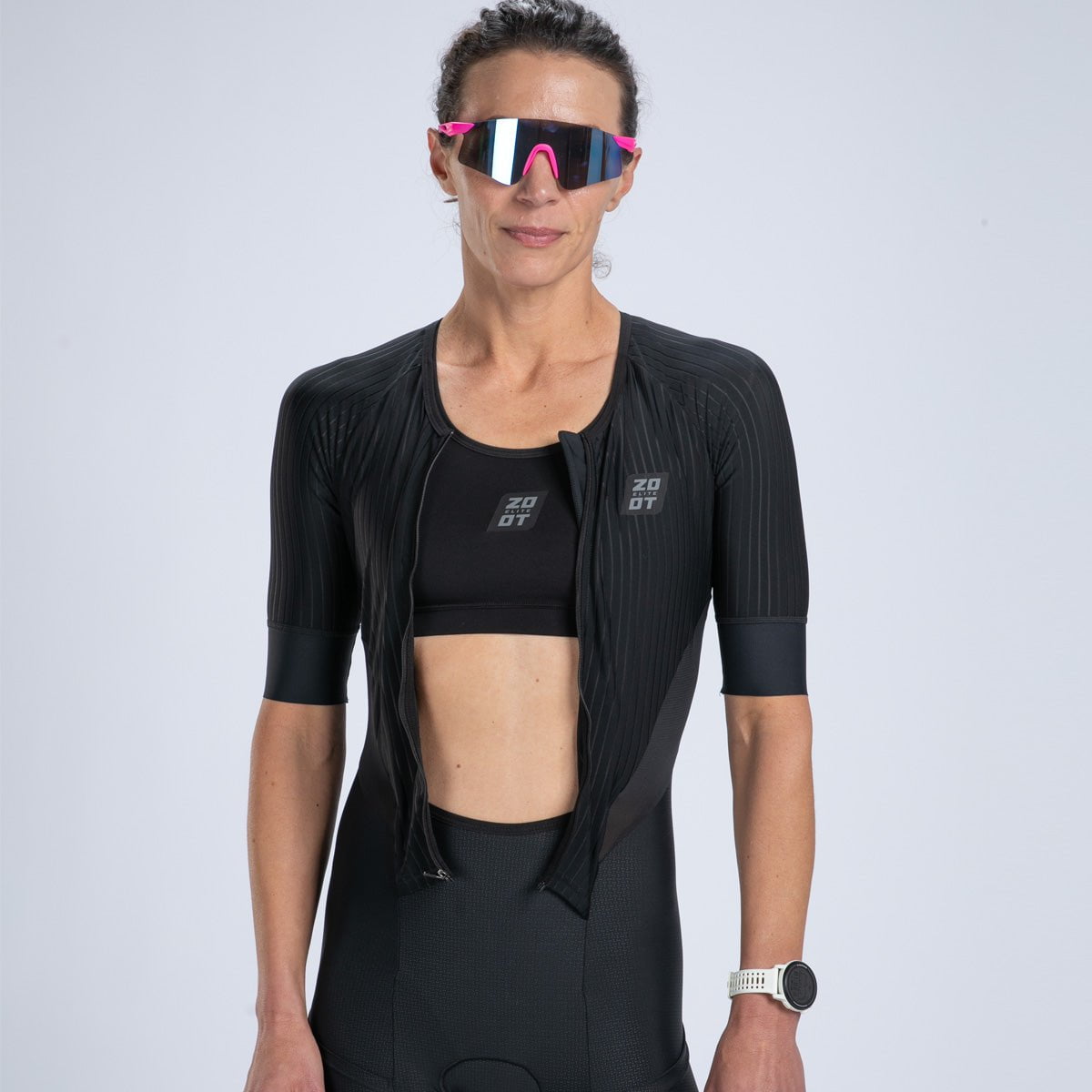 Zoot Sports TRI RACESUITS Women's Elite Tri Aero Fz Racesuit - Jet Black