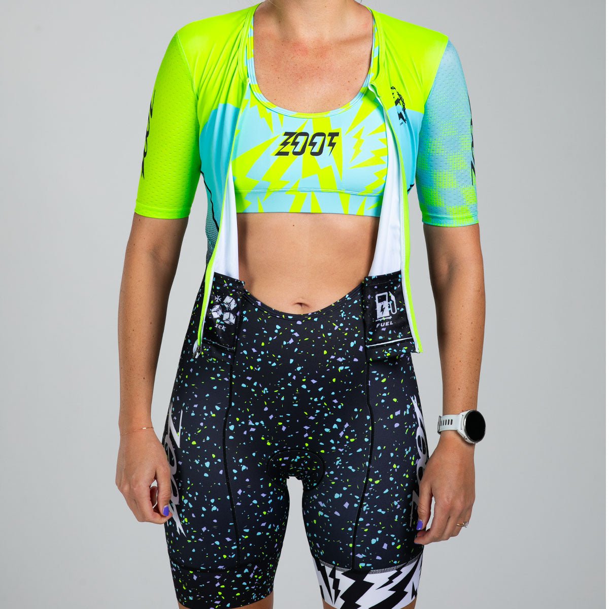 Zoot Sports TRI RACESUITS Women's Ltd Tri Aero Fz Racesuit - Electric