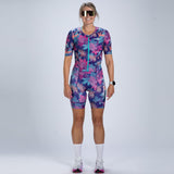 Zoot Sports TRI RACESUITS Women's Ltd Tri Aero Fz Racesuit -Flora