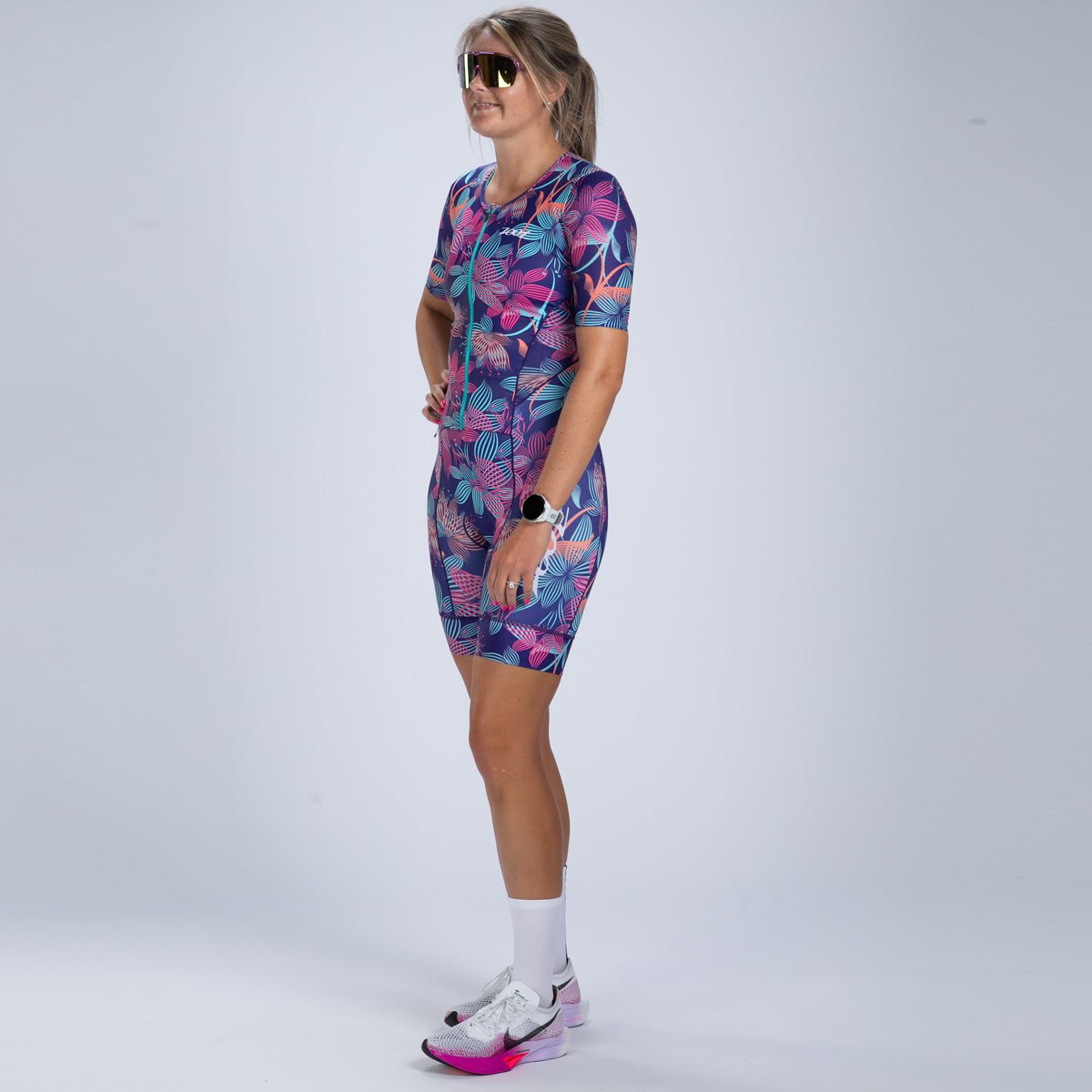 Zoot Sports TRI RACESUITS Women's Ltd Tri Aero Fz Racesuit -Flora
