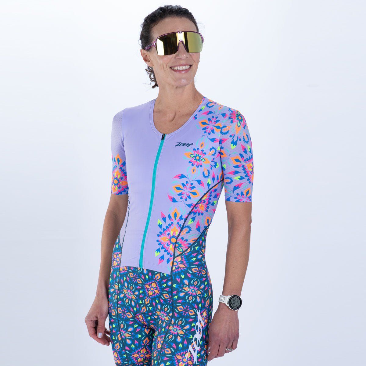 Zoot Sports TRI RACESUITS Women's Ltd Tri Aero Fz Racesuit - Kaleidoscope