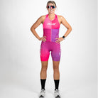 Zoot Sports TRI RACESUITS Women's Ltd Tri Slvs Fz Racesuit - Believe