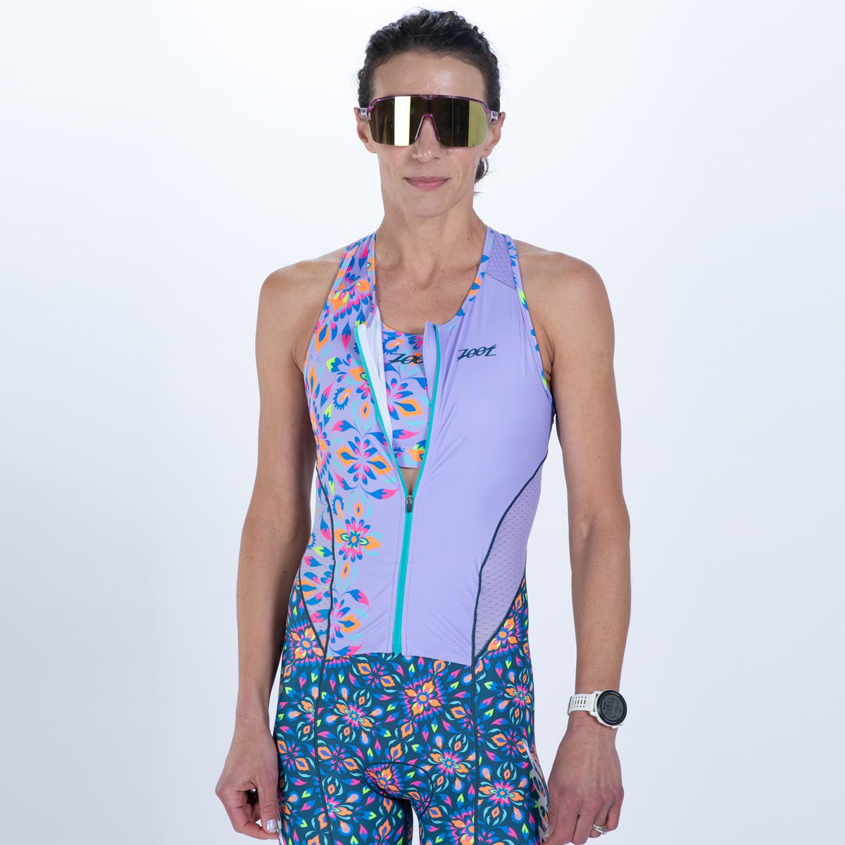 Zoot Sports TRI RACESUITS Women's Ltd Tri Slvs Fz Racesuit - Kaleidoscope