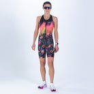 Zoot Sports TRI RACESUITS Women's Ltd Tri Slvs Fz Racesuit - Tropical Magic