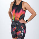 Zoot Sports TRI RACESUITS Women's Sprint Tri Hyperglide Backzip Racesuit - Tropical Magic