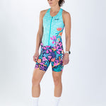 Zoot Sports TRI SLEEVELESS RACESUITS Women's Ltd Tri Slvs Fz Racesuit - Florescence