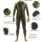 Zoot Men's Wikiwiki 2.0 Wetsuit in Yellow/Volt, image 4