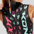 Zoot Women's Kona Sleeveless Wetsuit in Pink/Mint, image 5