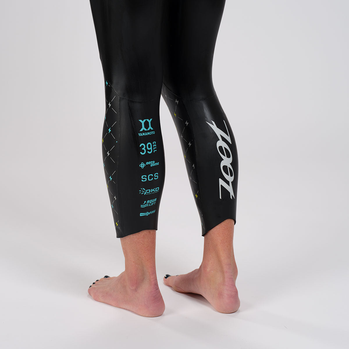 Zoot Women's Bolt 2.0 Wetsuit in Neon Yellow/Blue, image 7