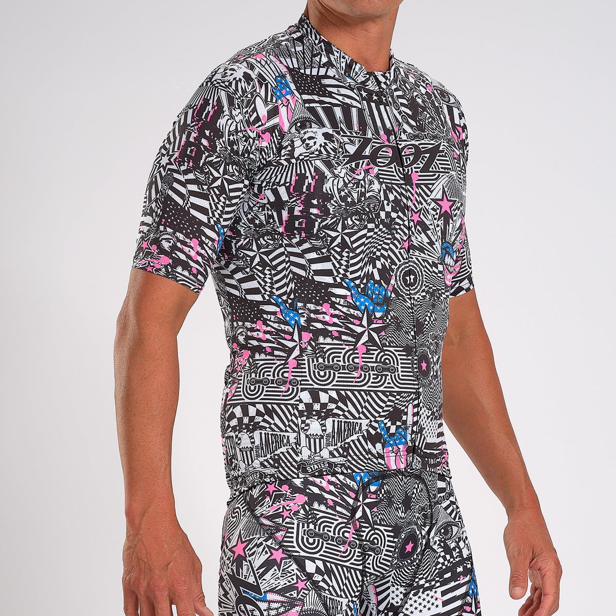 Zoot Sports Cycle Tops Mens LTD Cycle Aero Jersey - American Rebel
