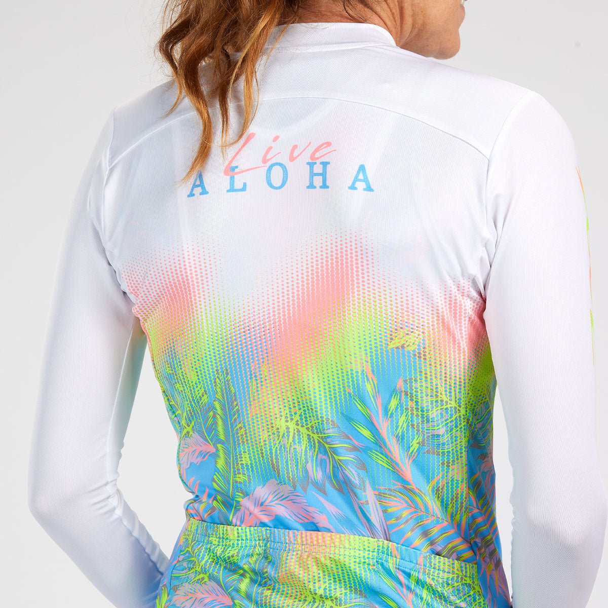 Zoot Sports CYCLE TOPS WOMENS LTD CYCLE SUN STOP LS JERSEY - LIVE ALOHA