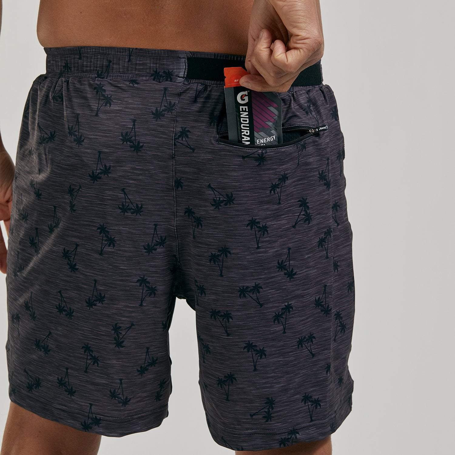 Zoot Sports RUN APPAREL MENS LTD RUN 7" SHORT - HEATHER PALM
