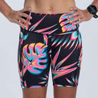 Zoot Sports RUN BOTTOMS Womens LTD Run Pulse Long Short - Koa Tropical