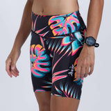 Zoot Sports RUN BOTTOMS Womens LTD Run Pulse Long Short - Koa Tropical