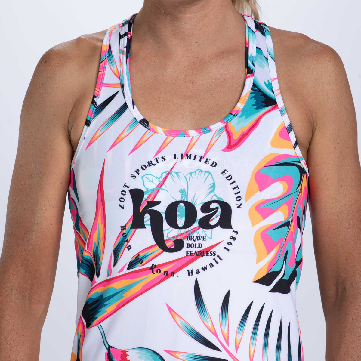 Zoot Sports RUN SINGLET Womens LTD Run Singlet - Koa Tropical