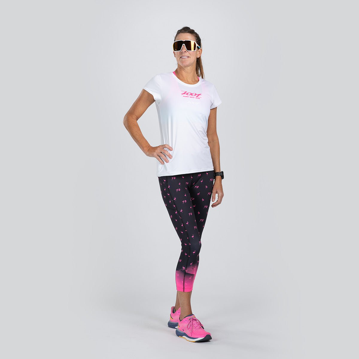 Zoot Sports RUN TEE Women's Ltd Run Tee - Flamingo
