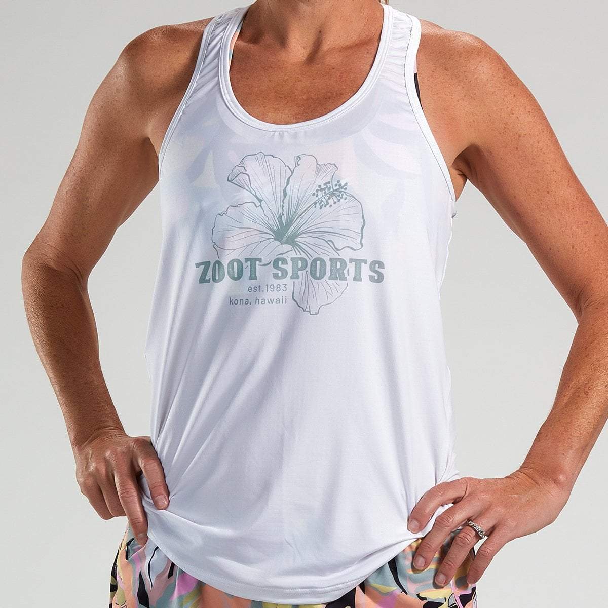 Zoot Sports Womens LTD Run Singlet - White Mahalo