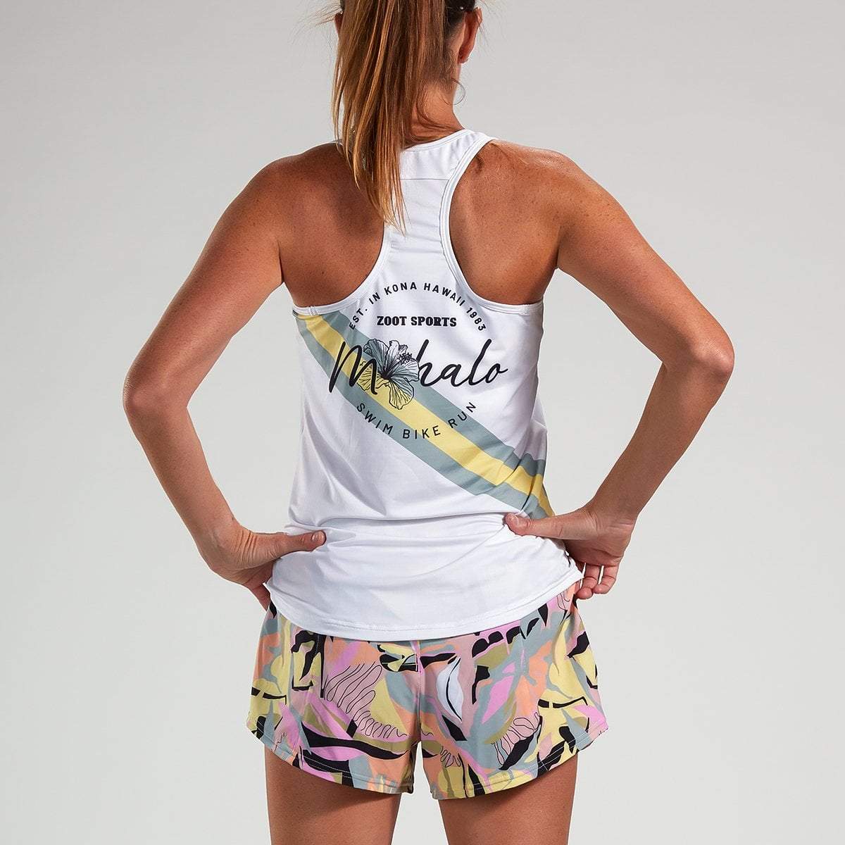 Zoot Sports Run Tops Womens LTD Run Singlet - White Mahalo