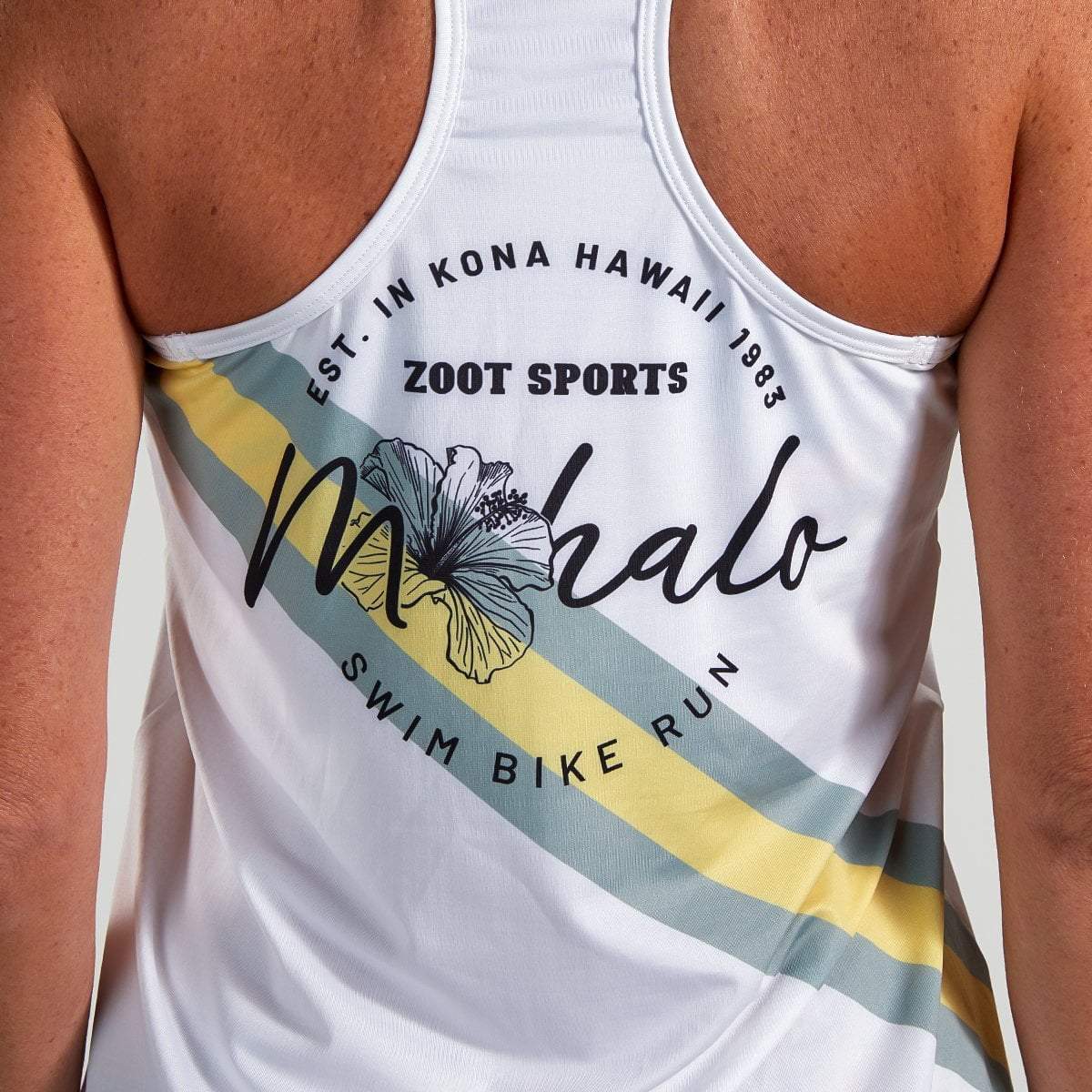 Zoot Sports Run Tops Womens LTD Run Singlet - White Mahalo