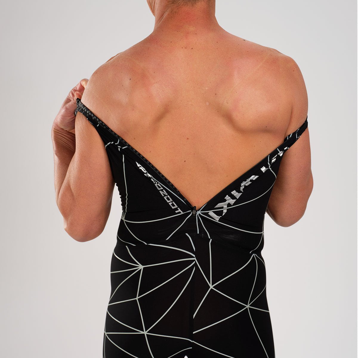 Zoot Men's Wikiwiki Speedzoot Swimskin in Black/Silver, image 9